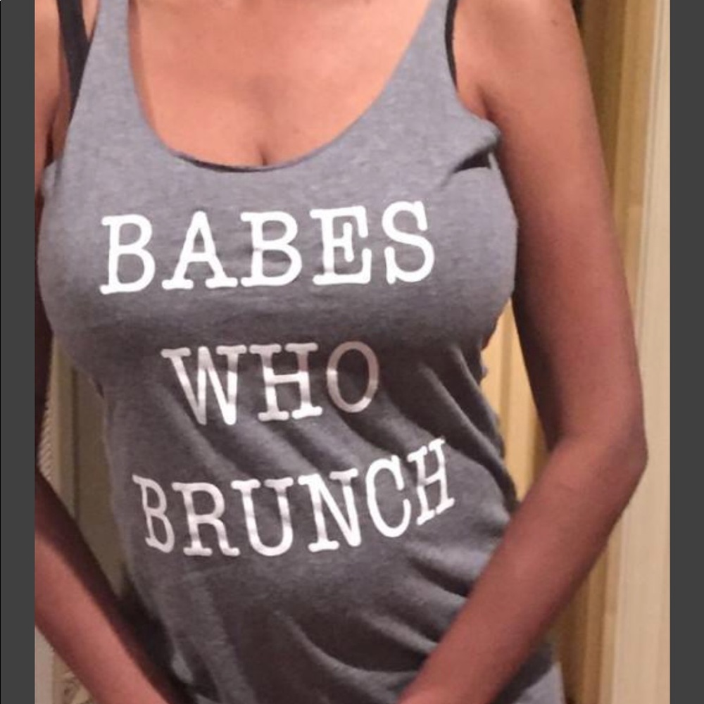BABES WHO BRUNCH RACERBACK TANK